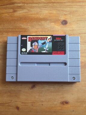 SNES 1992 Rampart Electronic Arts Video Game Cartridge Vintage Authentic TESTED